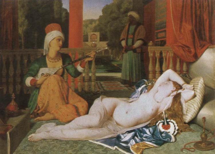 Jean-Auguste-Dominique Ingres odalisque and slave France oil painting art